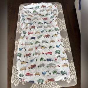 PotteryBarn Kids Jax Construction Organic Cotton Toddler Sheet Set w/ Pillowcase